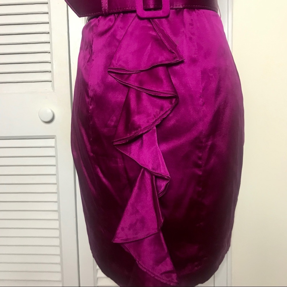 Vintage Express vibrant fuchsia strapless dress - Picture 4 of 5
